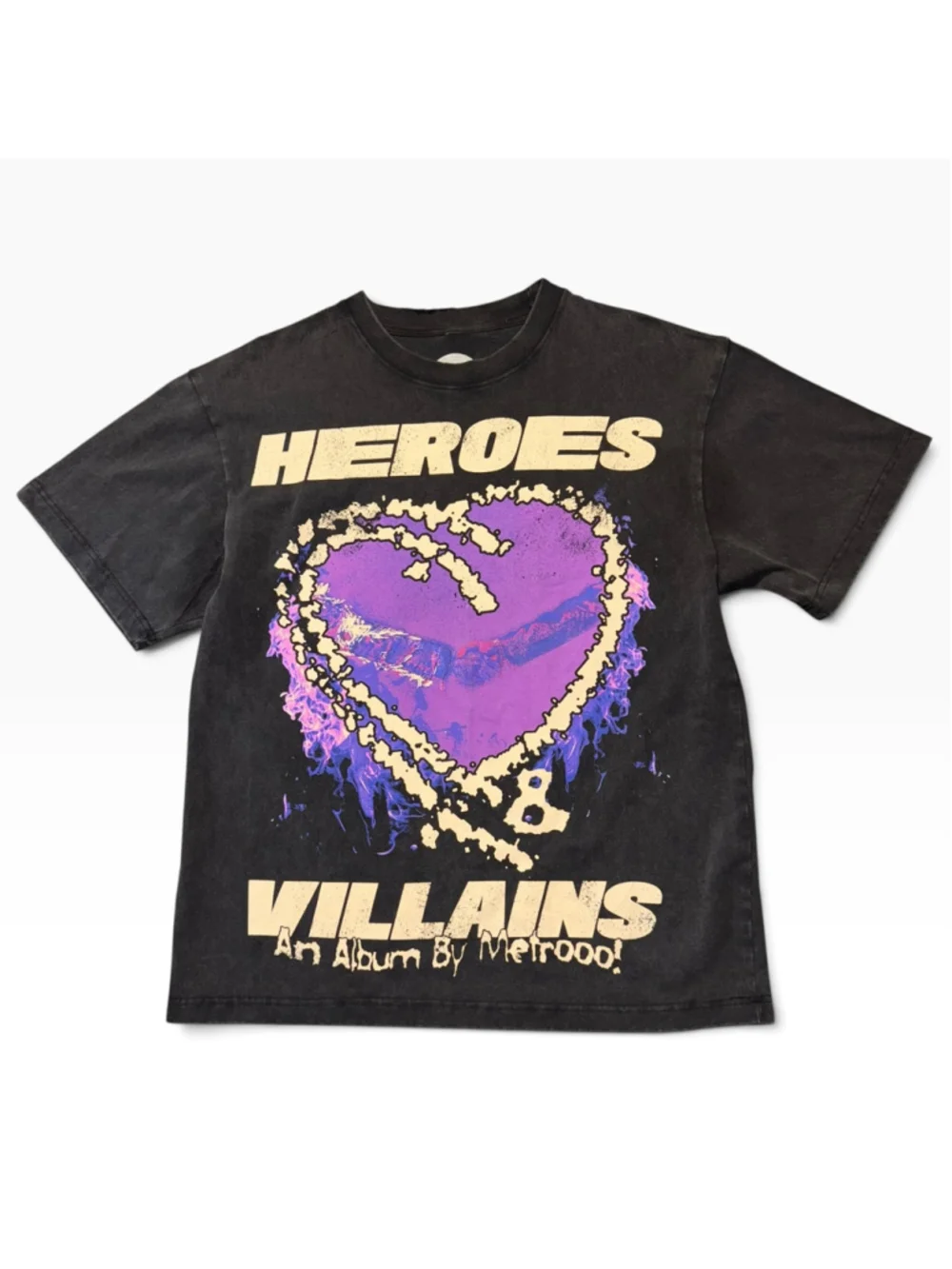 Metro Boomin Heroes & Villains Graphic T-Shirt Size L All Over Print